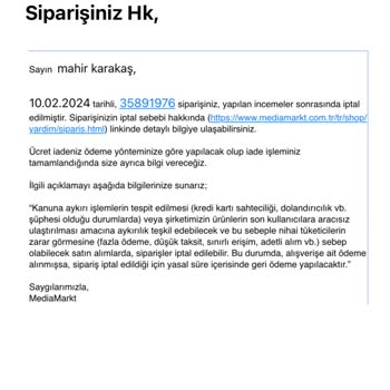 Mediamarkt.com.tr'de Hesabım Çalındı Ve Umursanmadı.