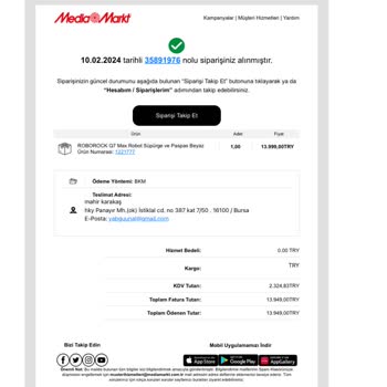 Mediamarkt.com.tr'de Hesabım Çalındı Ve Umursanmadı.