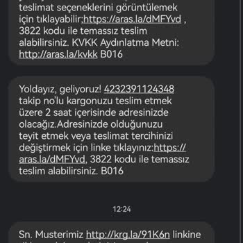 Aras Kargo Kargom Gecikip Duruyor. Üstüne Bir De Aldığım Mesaj