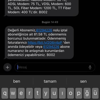 D-Smart İade Etmeme Rağmen SMS Atıyor