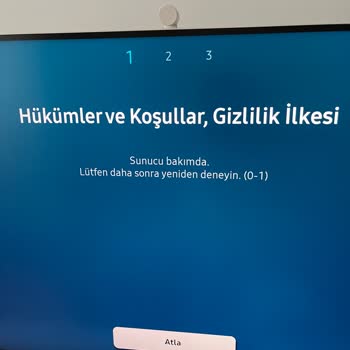 Samsung Smart Monitör M8 Sunucu Hatası