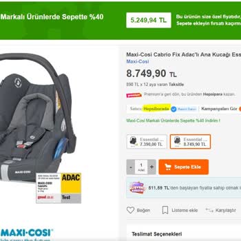 Hepsiburada Maxi-cosi Ana Kucağını Göndermemek İçin Türlü Yalanlar