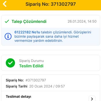 Migros Bozulmuş Ürün Gönderimi