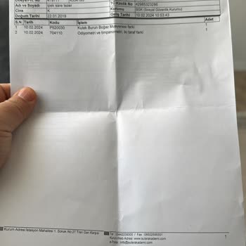 Ethica Sigorta Ücret İadesi Muayene