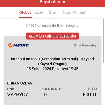 Metro Turizm Paramı İade Etmiyor.