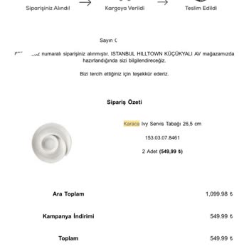 Karaca Züccaciye Karaca Ürün Teslimat