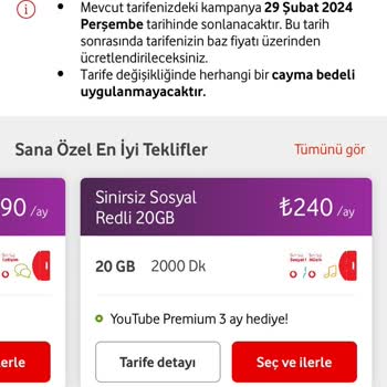 Vodafone Herkese Farklı Tarife Uyguluyor