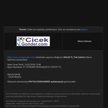 Çiçek Gönder Sitesi Çiçeği Göndermeyip Ödemeyi Aldı