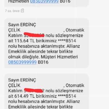 Allianz Yaşam ve Emeklilik Param Yatmadı, Kısa Sürede Düzelirse Sevinirim