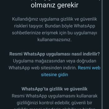 Whatsapp Aero Aero'ya Girdiğimde Orijinal Whatsappi Yüklememi Söyledi