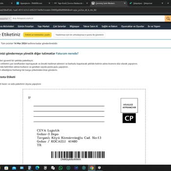 Amazon.com.tr İade Gönderilen Ürün İçin Ödenen Kargo Ücreti