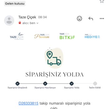 Taze Çiçek (tazecicek.com) Taze Çiçekte Sipariş Elime Ulaşmadı