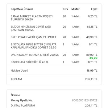 Migros Sanal Market Ürün Eksikliği