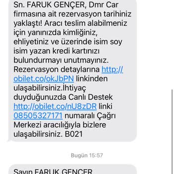 Obilet Araç İptali Kesinti