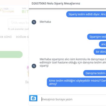 Taze Çiçek (tazecicek.com) Çiçek Siparişi Karmaşası: Teslimat Ve İletişim Sorunları