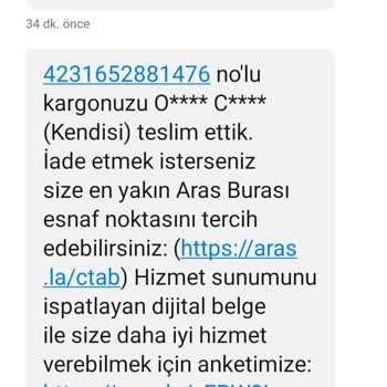 Trendyol Ve Aras Kargo İş Birliğinde Ürünlerim Kapıma Teslim Edilmedi.