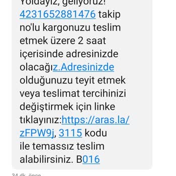 Trendyol Ve Aras Kargo İş Birliğinde Ürünlerim Kapıma Teslim Edilmedi.