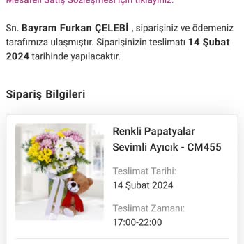 Çiçek Market Sevgililer Gününde Çiçek Teslim Edilmedi