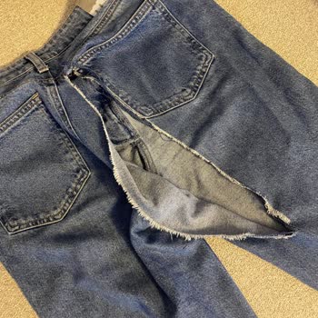 Mavi Az Kullanılan Jean Yırtıldı!