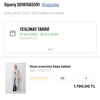 Pull And Bear Kaşe Kaban Tüylendi