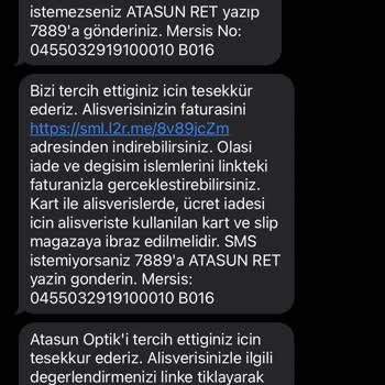 Atasun Optik Rayban Gözlük Orijinal Garanti Belgesi Yok!