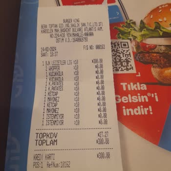 Tıkla Gelsin Ankara Atlantis AVM Burger King'de Tıkla Kazan Sorunu