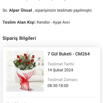 Çiçek Market Hediye Beklentisini Karşılayamayan Sipariş Deneyimi