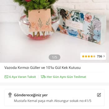 ÇiçekSepeti Sipariş Verilen Ürün İle Gelen Ürün Farklılığı