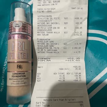 Watsons Revulation Fondöten Şikayeti