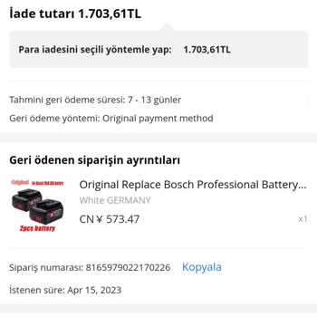 AliExpress Üzerinden Yapılan İptal İşlemi Sonrası Ücret İadesi Sorunu