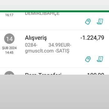 0850 938 30 64 İzinsiz 1224 Tl Para Çekmiş