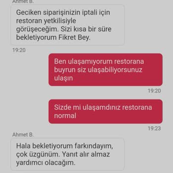 Yemeksepeti Hizmet Gecikmesi Ve İletişim Sorunları