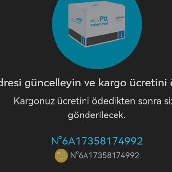 PTT Kargo N°6A17358174992 Sahte Gönderi Şikayeti