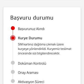 Vodafone Teslim Edilemeyen Sim Kartı
