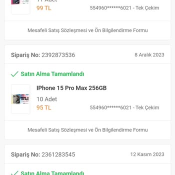 Trendyol Şanslı Çekiliş Yalanı, Para İadesi İstiyorum