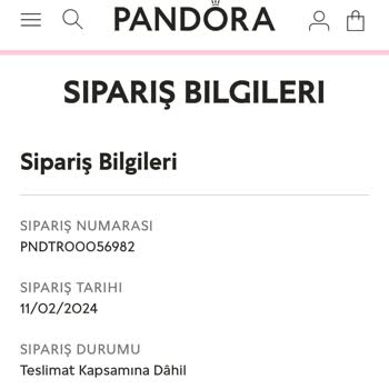 Pandora Mücevher Müşteri Hizmetlerine Ulaşamıyoruz