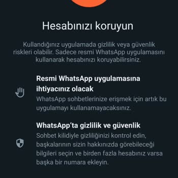 WhatsApp Aero Lütfen Gitmesin Düzeltin