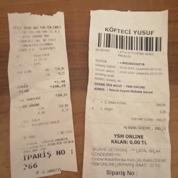 Yemek Sepeti Sipariş