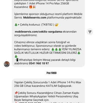 Aslaniletisimgsm (Instagram) İPhone 14 Çekilişi