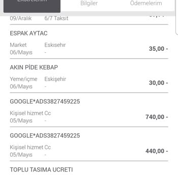 Garanti BBVA Bonus Kart, Bilgim Dışında Harcama İtirazı
