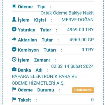 GPay Para Çekimi Yaptım Gelmedi Hala