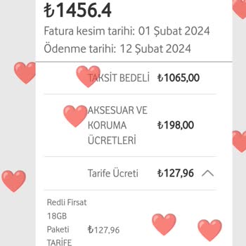 Aksesuar Ve Koruma Ücreti Faturalı Telefona (Vodafone A. Ş)