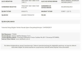 Midas'a Para Atmama Rağmen Hesapta Gözükmüyor