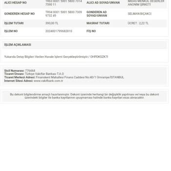 Midas'a Para Atmama Rağmen Hesapta Gözükmüyor