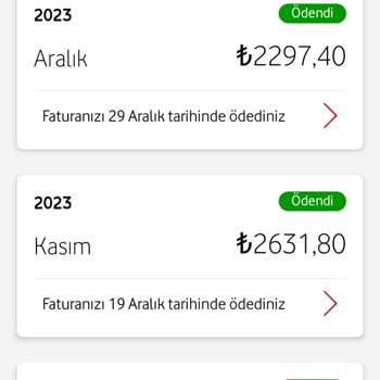 Vodafone Hattıma Yüksek Miktarda Fatura Bedelleri