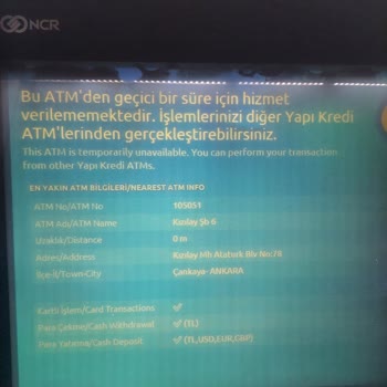 Yapı Kredi Bankası ATM Paramı Yuttu