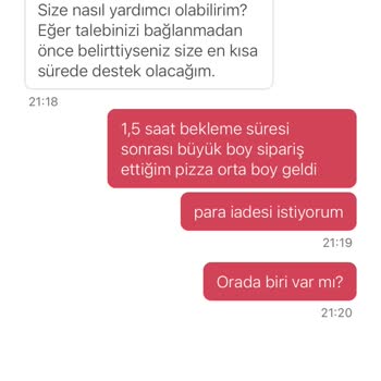 Yemek Sepeti Para İadesi Yapmadı. Pizza Hot In Etik Dışı Davranışı