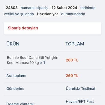 Uygunlar Gross İnternetten Aldığım Kedi Maması Elime Ulaşmadı!
