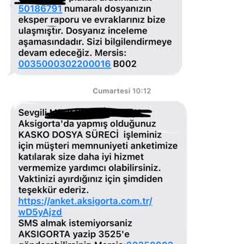 Aksigorta SMS Reddi Yapılmaması Ve İlgili Kişiden Numaramın Silinmesi Ricası