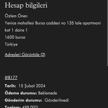 Abbra Butik Ürün Aldım Göndermiyor